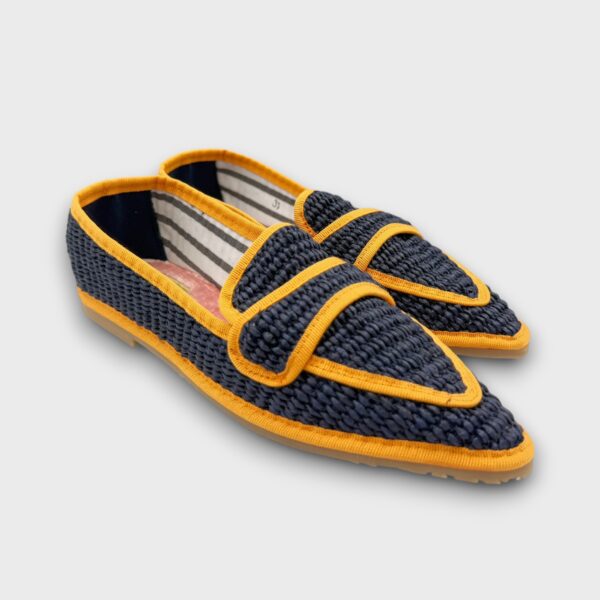 Moc. Punta Rafia Navy - Vivo Mandarina - Imagen 3