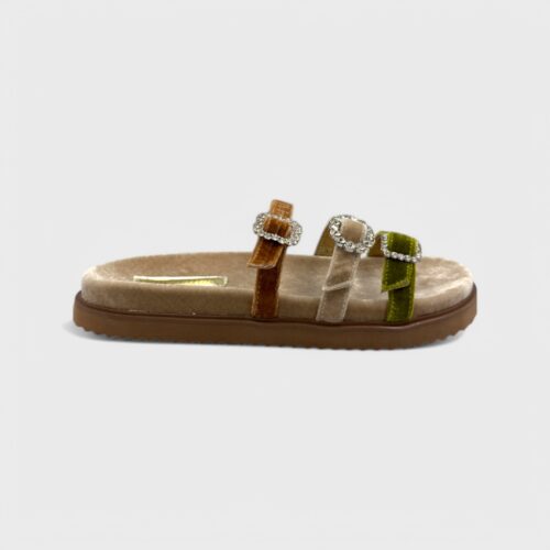 Tarento Sandalia Terciopelo Green