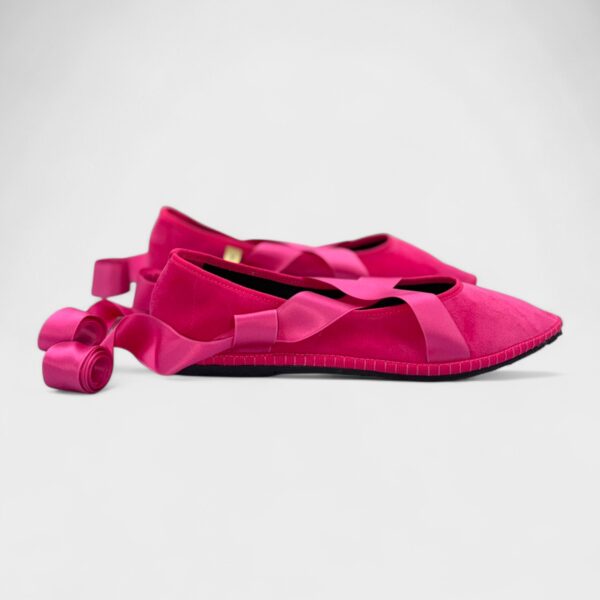 Greta Cintas Velluto Fucsia - Imagen 2